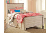 Willowton Whitewash Full Storage Platform Bed with 2 Drawers from Ashley - Luna Furniture