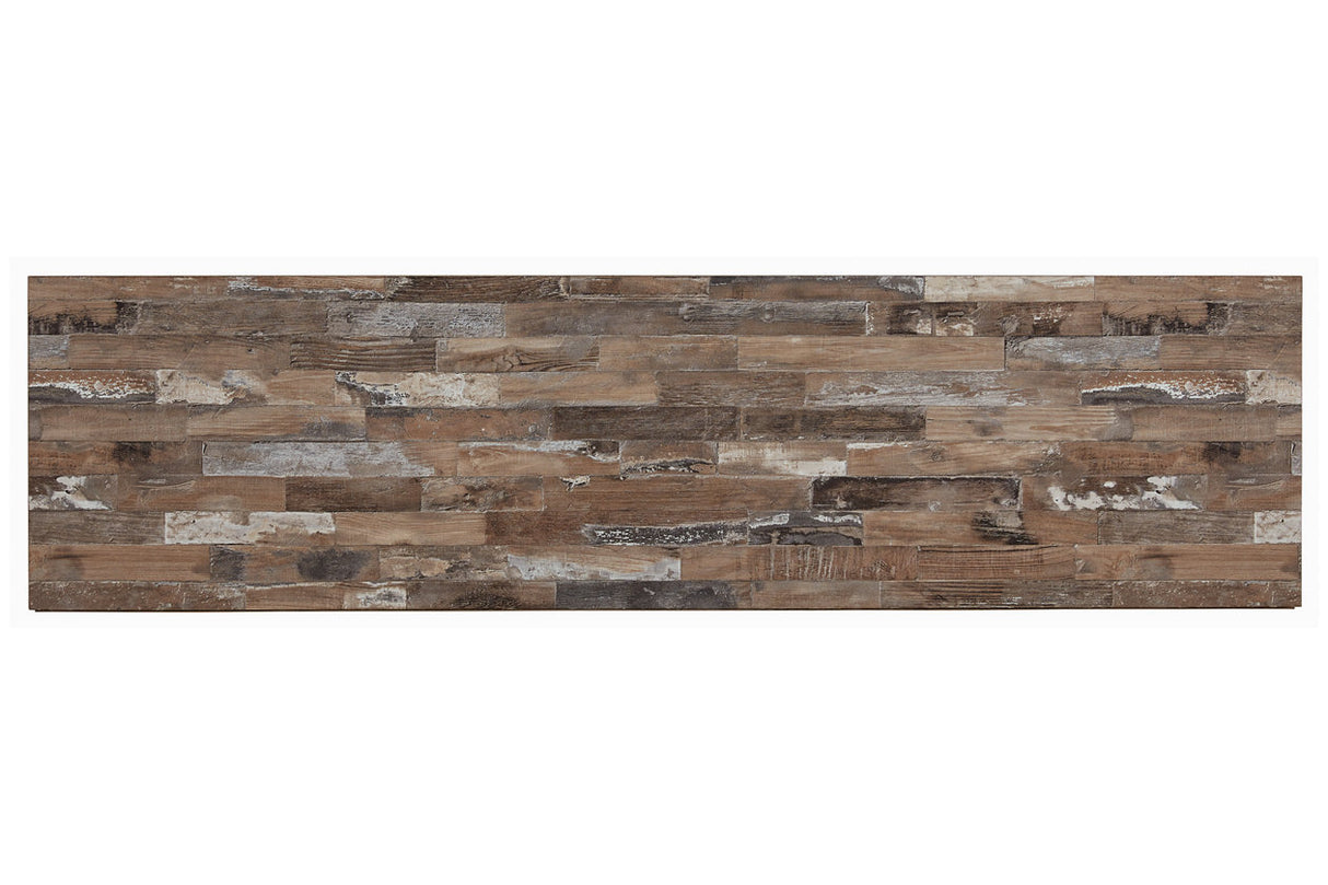 Willowton Whitewash TV Stand with Electric Fireplace from Ashley - Luna Furniture