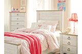 Willowton Whitewash Twin Panel Bed from Ashley - Luna Furniture