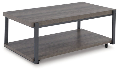 Wilmaden Gray/Black Table from Ashley - Luna Furniture