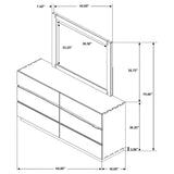 Winslow Smokey Walnut and Coffee Bean 6-Drawer Dresser with Mirror from Coaster - Luna Furniture