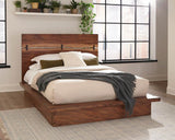 Winslow Smokey Walnut and Coffee Bean Eastern King Bed from Coaster - Luna Furniture