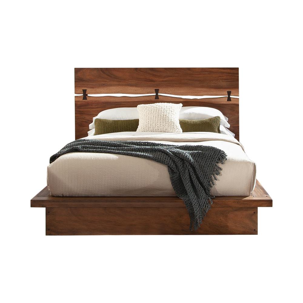Winslow Smokey Walnut and Coffee Bean Eastern King Bed from Coaster - Luna Furniture