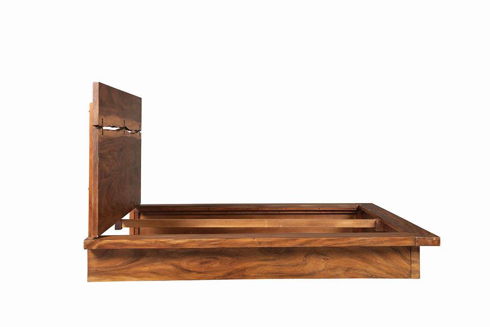 Winslow Smokey Walnut and Coffee Bean Queen Bed from Coaster - Luna Furniture