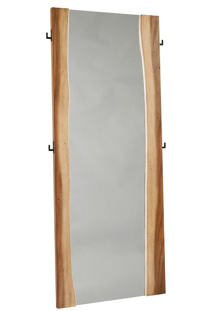 Winslow Smokey Walnut and Coffee Bean Standing Mirror from Coaster - Luna Furniture