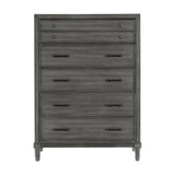 Wittenberry Gray Upholstered Bookcase Storage Platform Bedroom Set from Homelegance - Luna Furniture