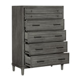 Wittenberry Gray Upholstered Bookcase Storage Platform Bedroom Set from Homelegance - Luna Furniture