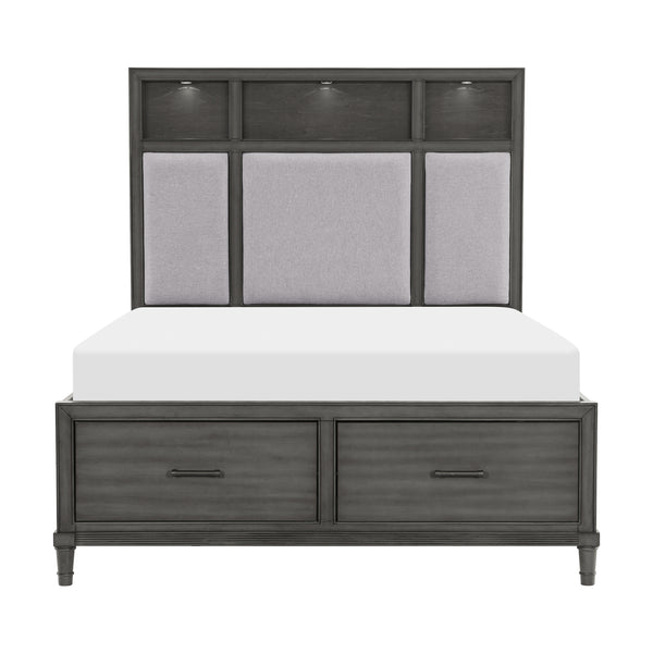 Wittenberry Gray Queen Storage Platform Bed