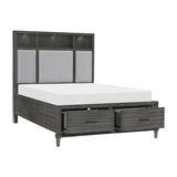 Wittenberry Gray Queen Storage Platform Bed from Homelegance - Luna Furniture