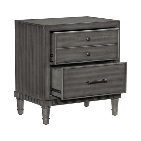 Wittenberry Gray Upholstered Bookcase Storage Platform Bedroom Set from Homelegance - Luna Furniture