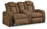 Wolfridge Brindle Power Reclining Loveseat from Ashley - Luna Furniture