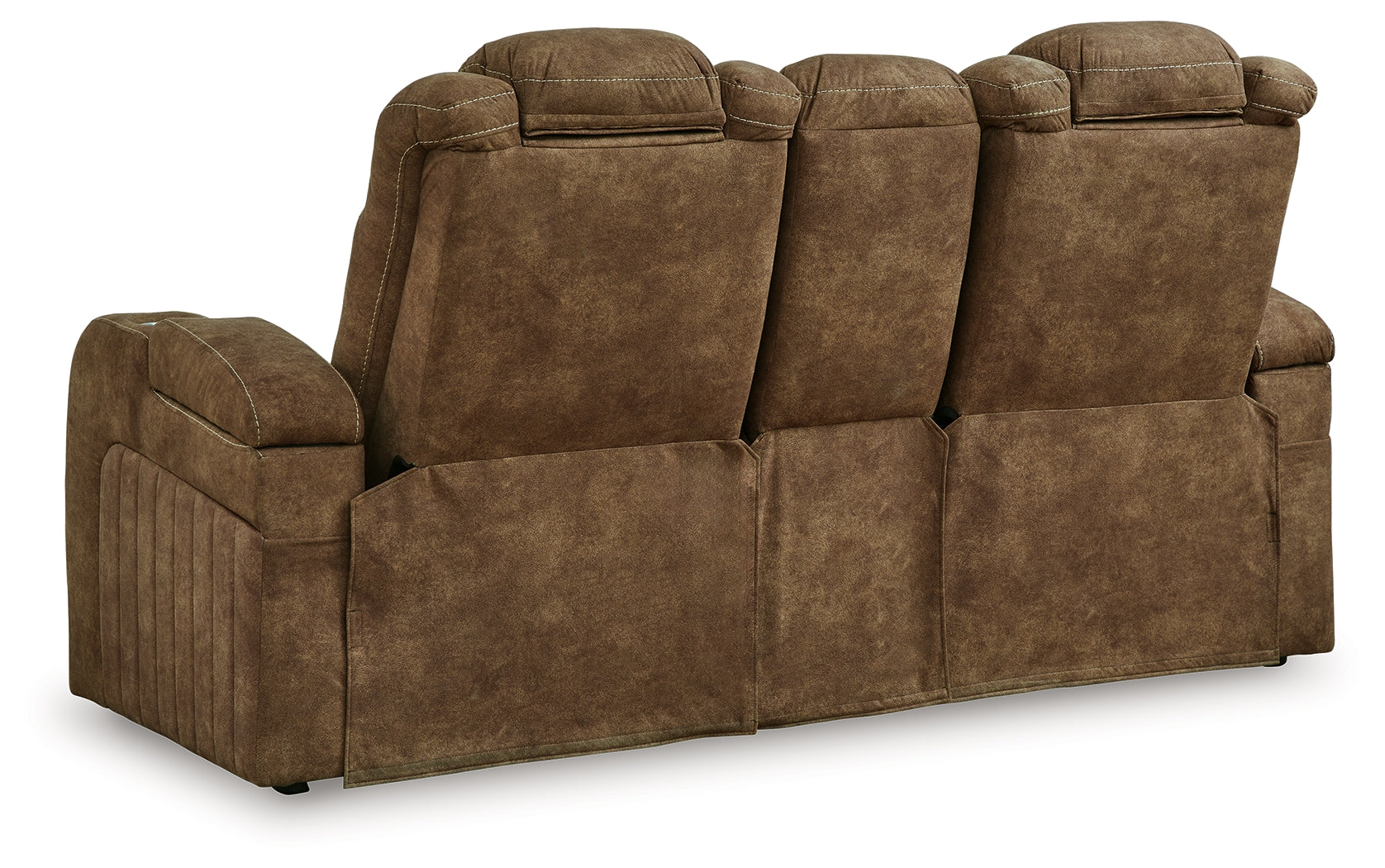 Wolfridge Brindle Power Reclining Loveseat - Luna Furniture