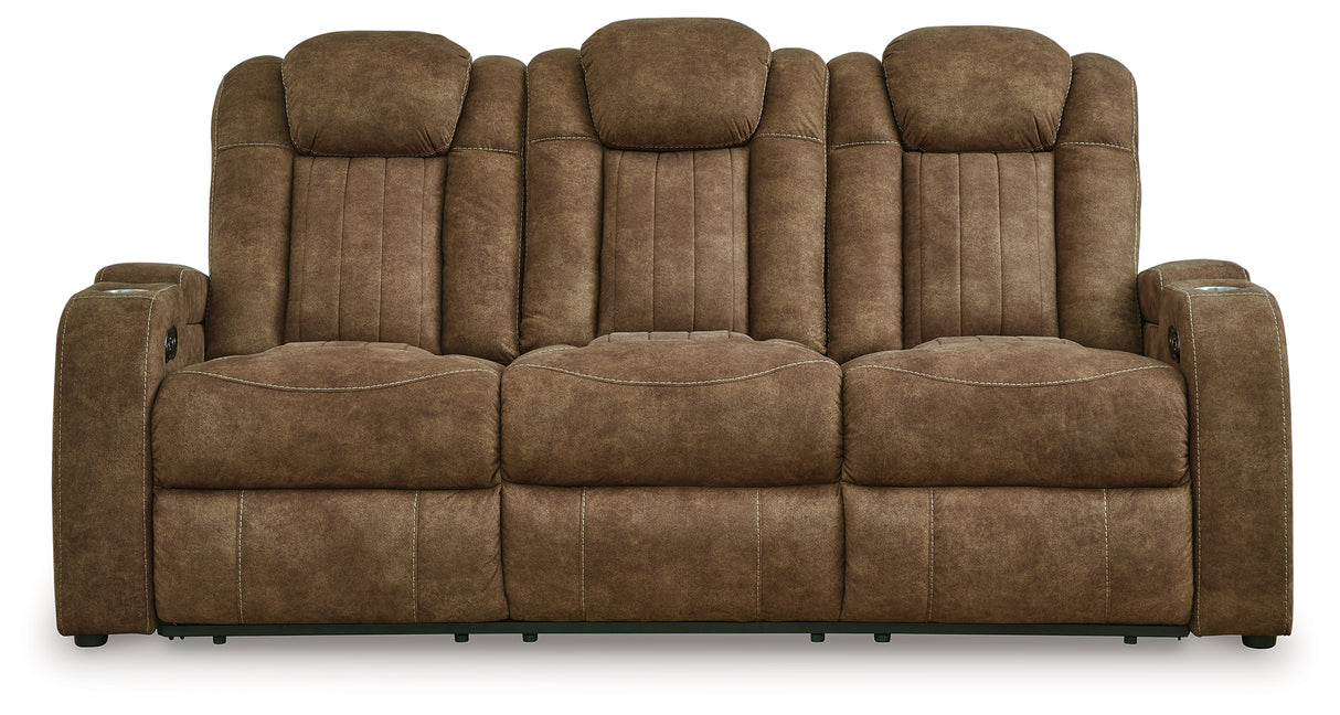 Wolfridge Brindle Power Reclining Sofa from Ashley - Luna Furniture