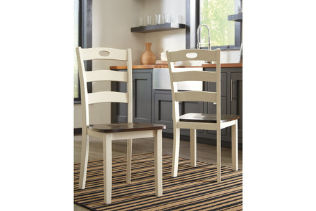 Woodanville Cream/Brown Dining Chair, Set of 2 from Ashley - Luna Furniture