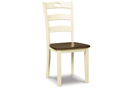 Woodanville Cream/Brown Dining Chair, Set of 2 from Ashley - Luna Furniture