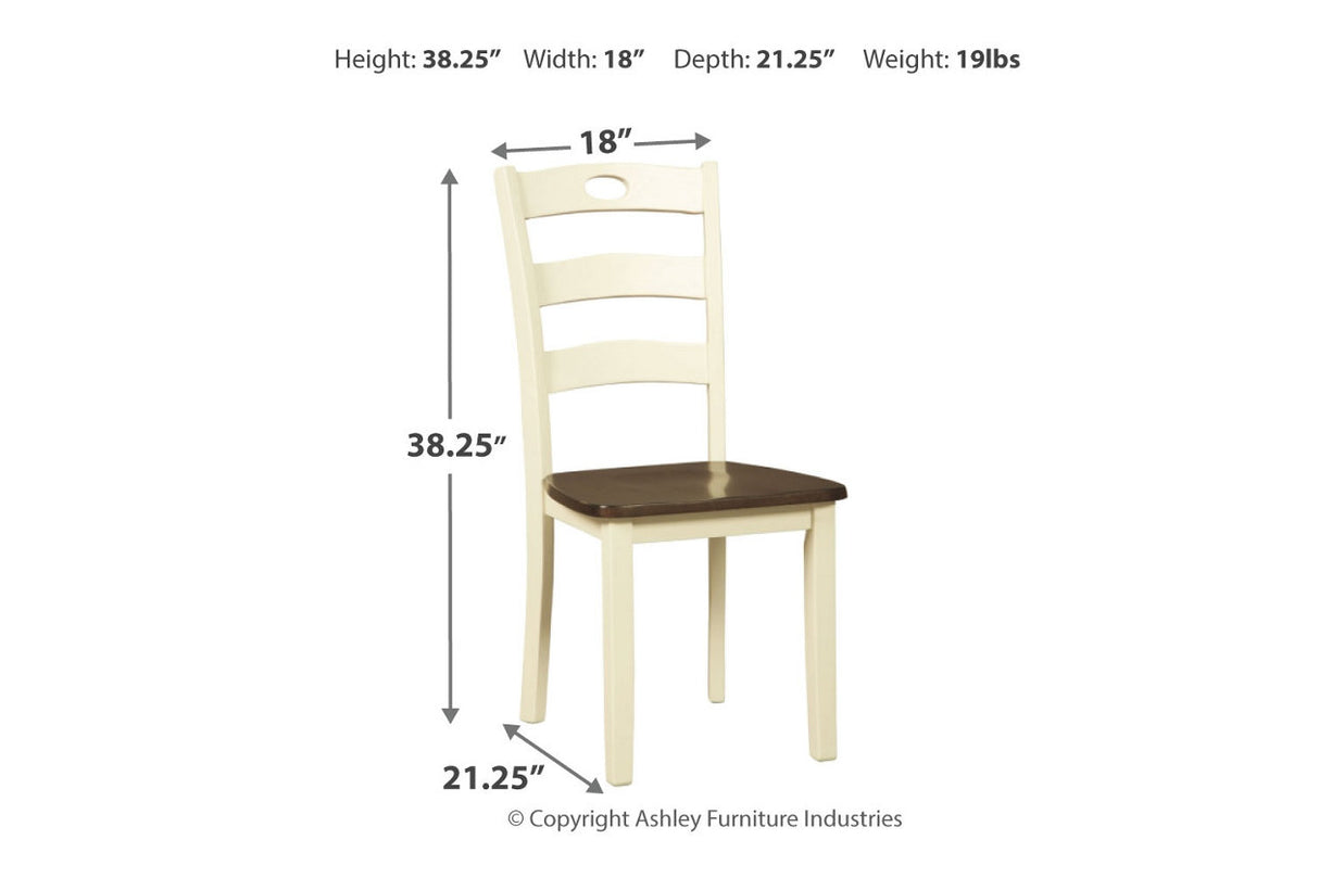 Woodanville Cream/Brown Dining Chair, Set of 2 from Ashley - Luna Furniture