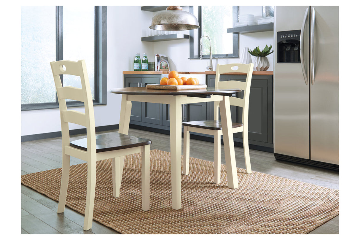 Woodanville Cream/Brown Dining Drop Leaf Table from Ashley - Luna Furniture