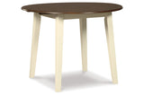 Woodanville Cream/Brown Dining Drop Leaf Table from Ashley - Luna Furniture