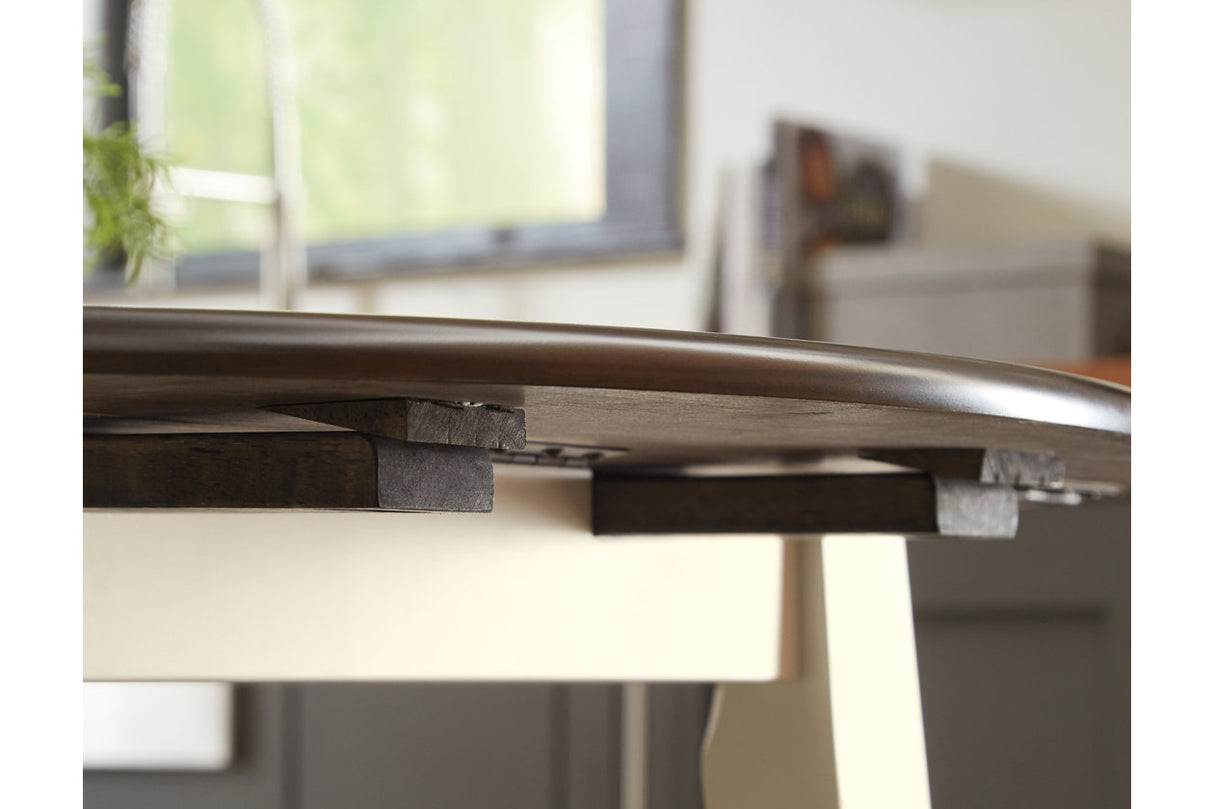 Woodanville Cream/Brown Dining Drop Leaf Table from Ashley - Luna Furniture