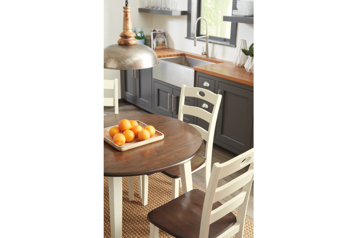 Woodanville Cream/Brown Dining Drop Leaf Table from Ashley - Luna Furniture
