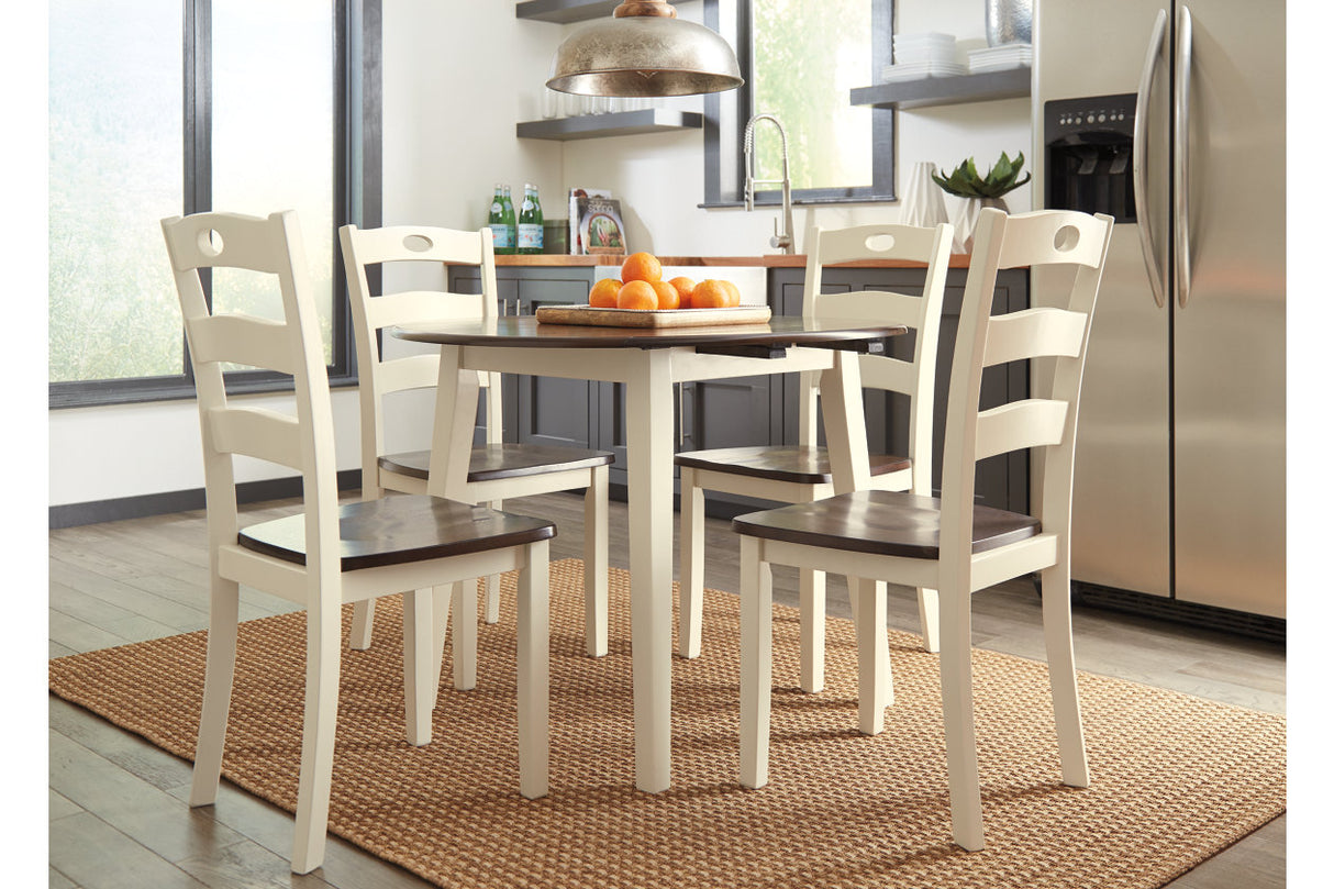 Woodanville Cream/Brown Dining Drop Leaf Table from Ashley - Luna Furniture