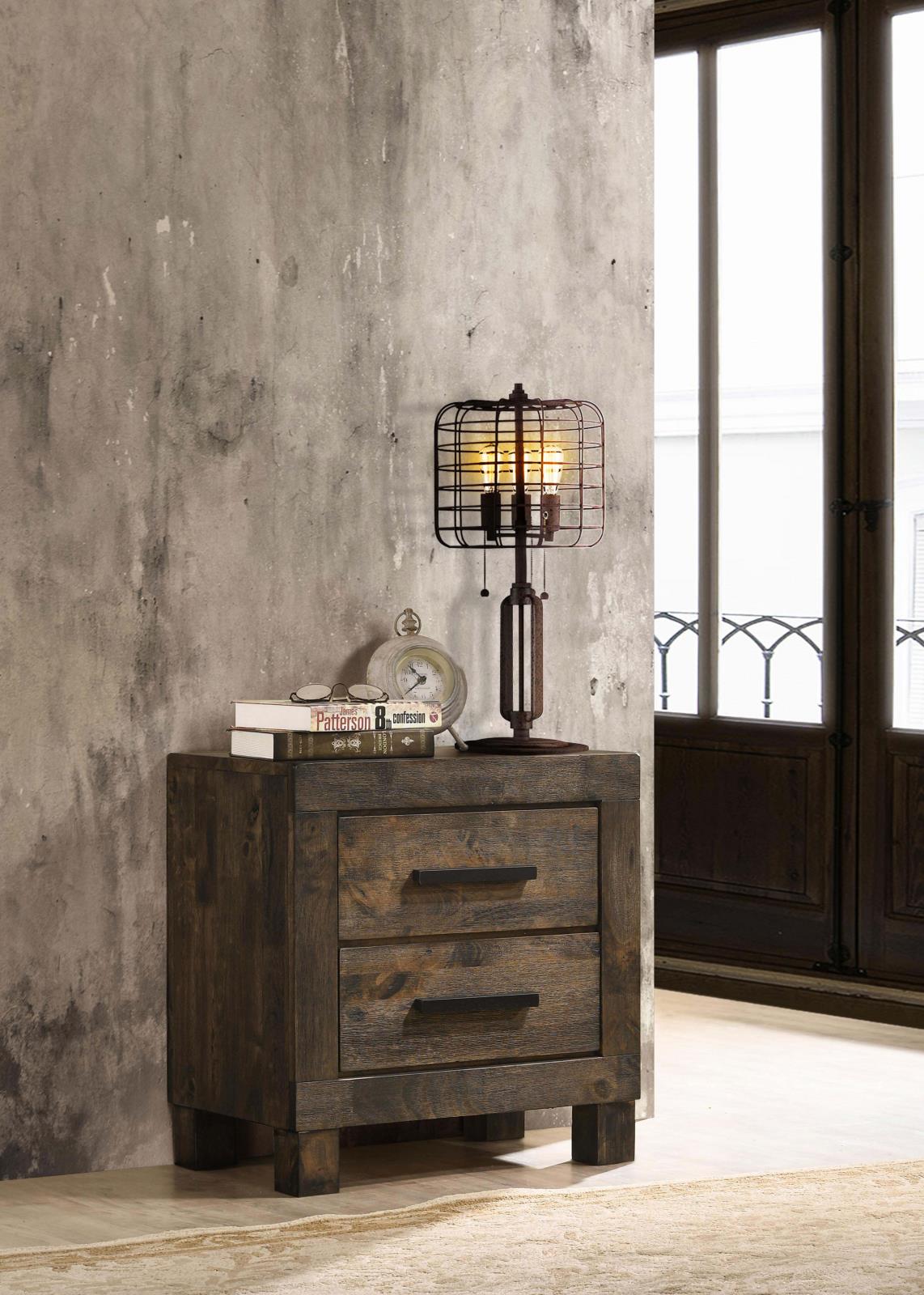 Woodmont Rustic Golden Brown Storage Platform Bedroom Set from Coaster - Luna Furniture