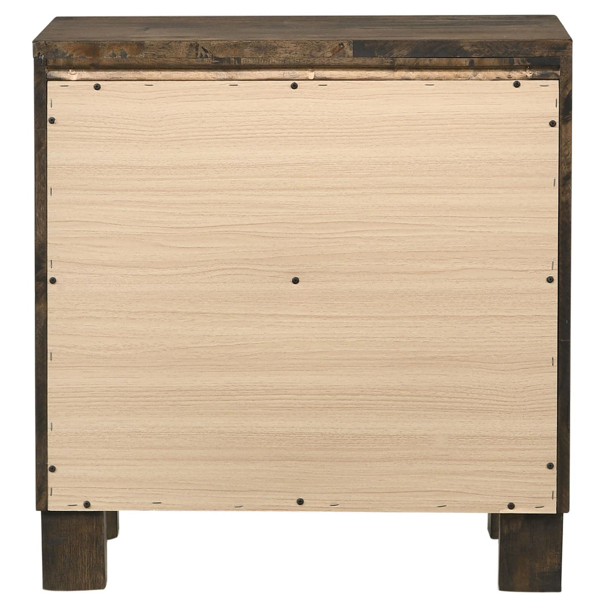 Woodmont Rustic Golden Brown 2-Drawer Nightstand from Coaster - Luna Furniture