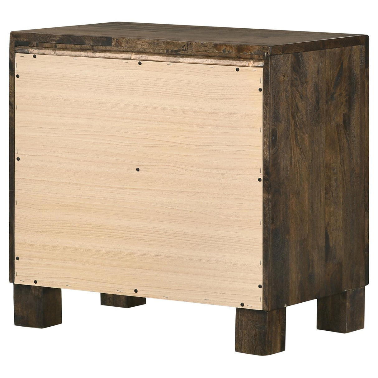 Woodmont Rustic Golden Brown 2-Drawer Nightstand from Coaster - Luna Furniture