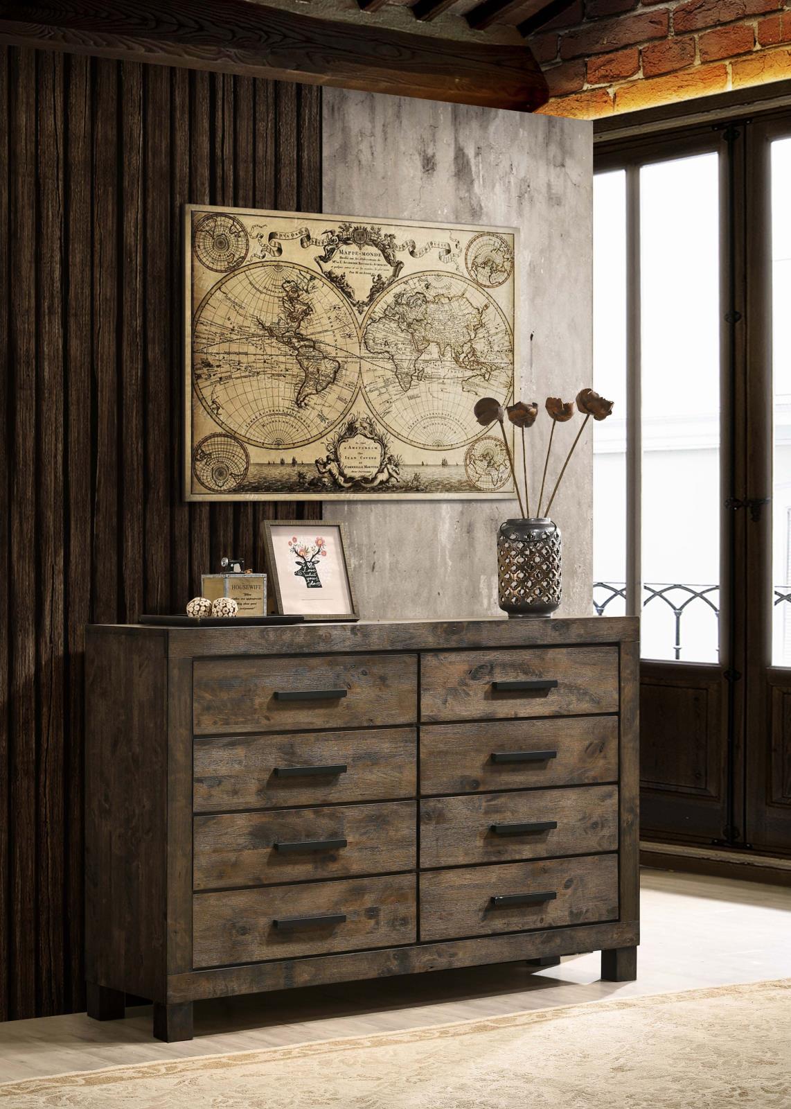 Woodmont 8-drawer Dresser Rustic Golden Brown - Luna Furniture