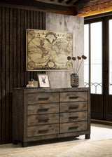 Woodmont Rustic Golden Brown Storage Platform Bedroom Set from Coaster - Luna Furniture