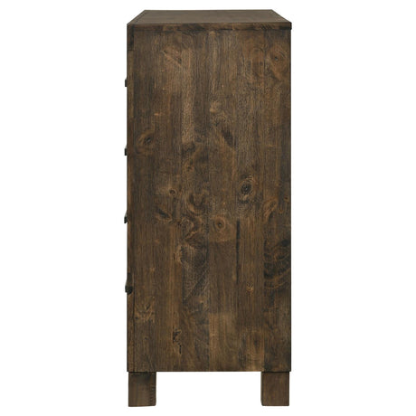 Woodmont Rustic Golden Brown 8-Drawer Dresser from Coaster - Luna Furniture