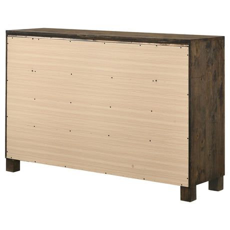 Woodmont Rustic Golden Brown 8-Drawer Dresser from Coaster - Luna Furniture