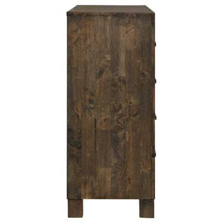 Woodmont Rustic Golden Brown 8-Drawer Dresser from Coaster - Luna Furniture