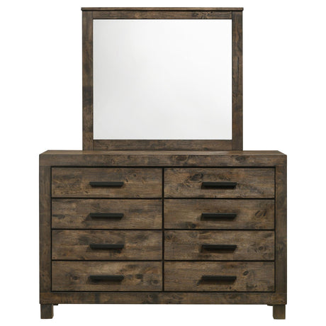 Woodmont Rustic Golden Brown Storage Platform Bedroom Set from Coaster - Luna Furniture