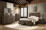 Woodmont Rustic Golden Brown Eastern King Storage Bed from Coaster - Luna Furniture