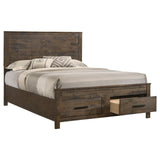 Woodmont Rustic Golden Brown Queen Storage Bed from Coaster - Luna Furniture