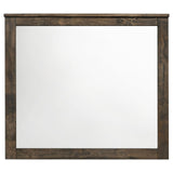 Woodmont Rustic Golden Brown Rectangle Mirror (Mirror Only) from Coaster - Luna Furniture