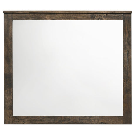 Woodmont Rustic Golden Brown Rectangle Mirror (Mirror Only) from Coaster - Luna Furniture