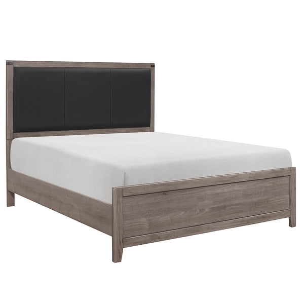 Woodrow Brownish Gray Full Panel Upholstered Bed