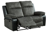 Woodsway Gray Reclining Loveseat from Ashley - Luna Furniture