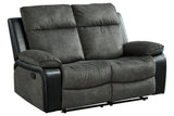 Woodsway Gray Reclining Loveseat from Ashley - Luna Furniture