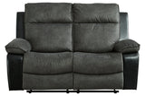 Woodsway Gray Reclining Loveseat from Ashley - Luna Furniture