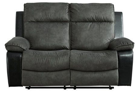Woodsway Gray Reclining Loveseat from Ashley - Luna Furniture