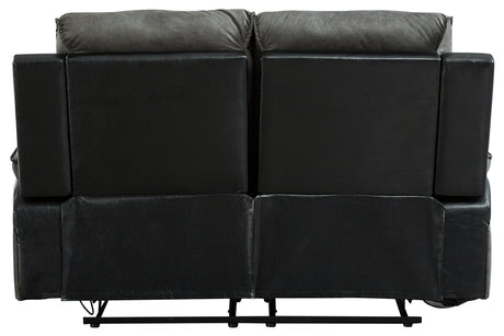 Woodsway Gray Reclining Loveseat from Ashley - Luna Furniture