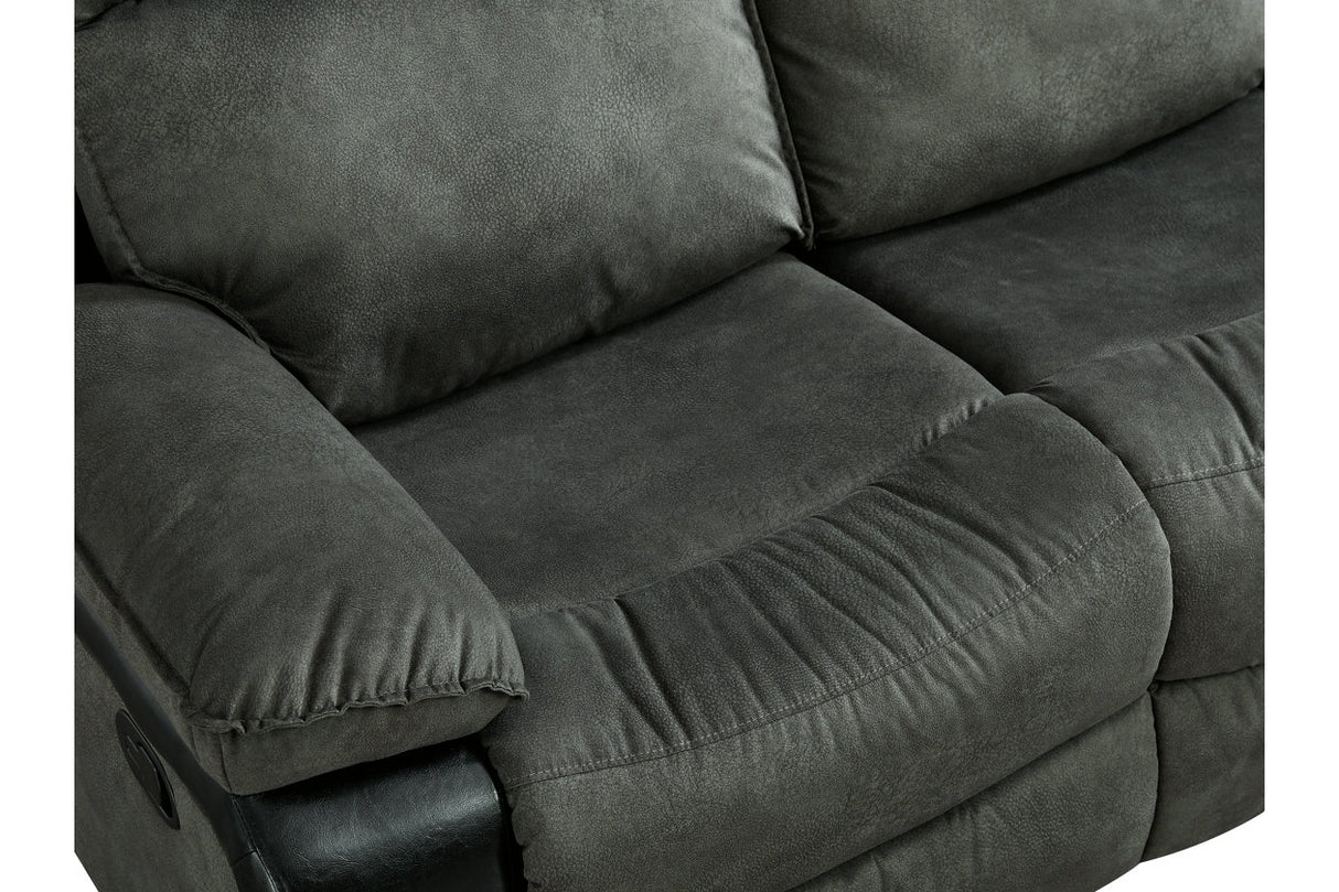 Woodsway Gray Reclining Loveseat from Ashley - Luna Furniture