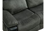 Woodsway Gray Reclining Loveseat from Ashley - Luna Furniture