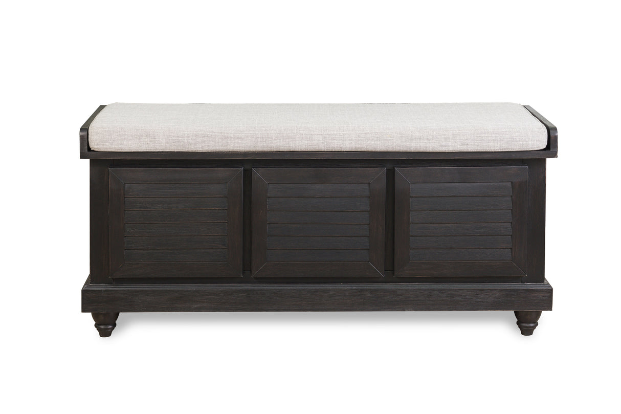 Woody Antique Black Lift Top Storage Bench from Homelegance - Luna Furniture