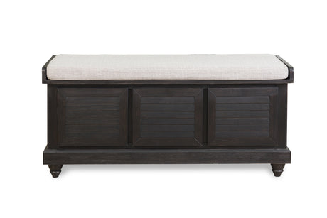 Woody Antique Black Lift Top Storage Bench from Homelegance - Luna Furniture