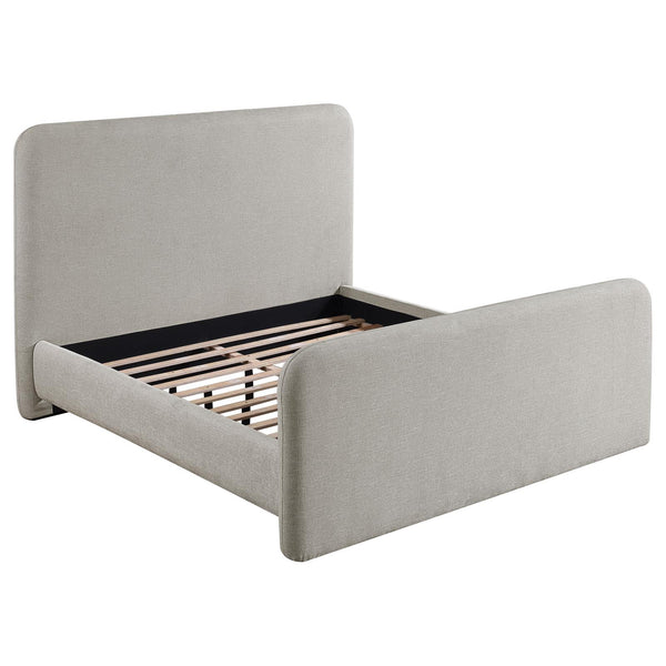 Wren Gray Upholstered Eastern King Platform Bed