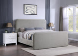 Wren Gray Upholstered Eastern King Platform Bed from Coaster - Luna Furniture